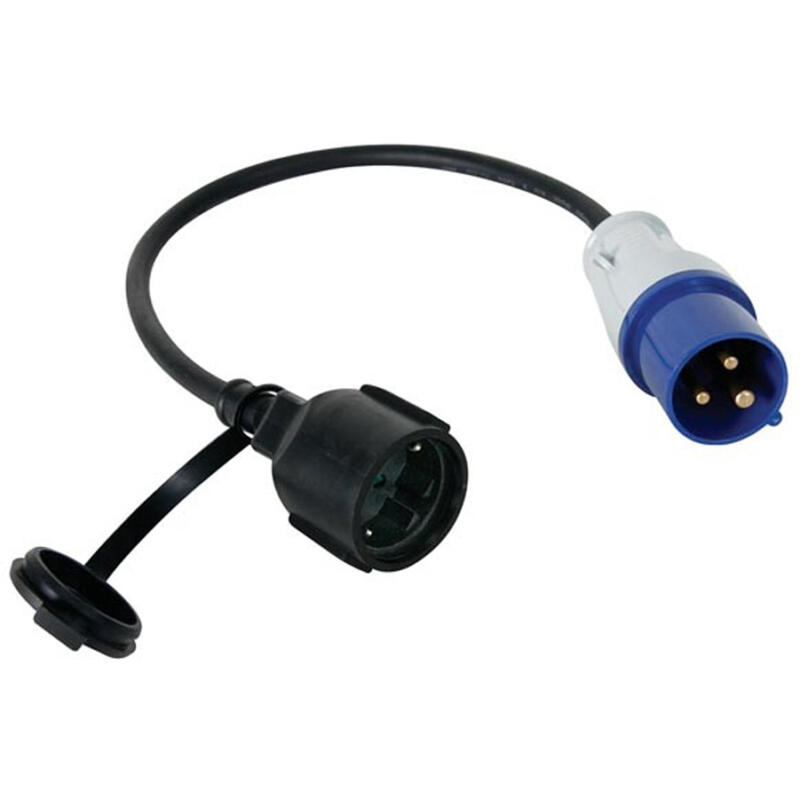 Verloop CEE 16A Blauw > Schuko